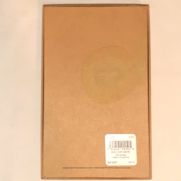 (COACH F65093) IPHONE X/XS SILICONE CASE WHITE WITH OVERSIZED CHERRY RED PINK - Picture 2 of 8